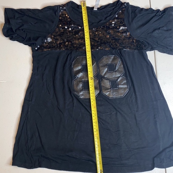 Team 88 Black T-shirt with Sequin Chest - Picture 11 of 13